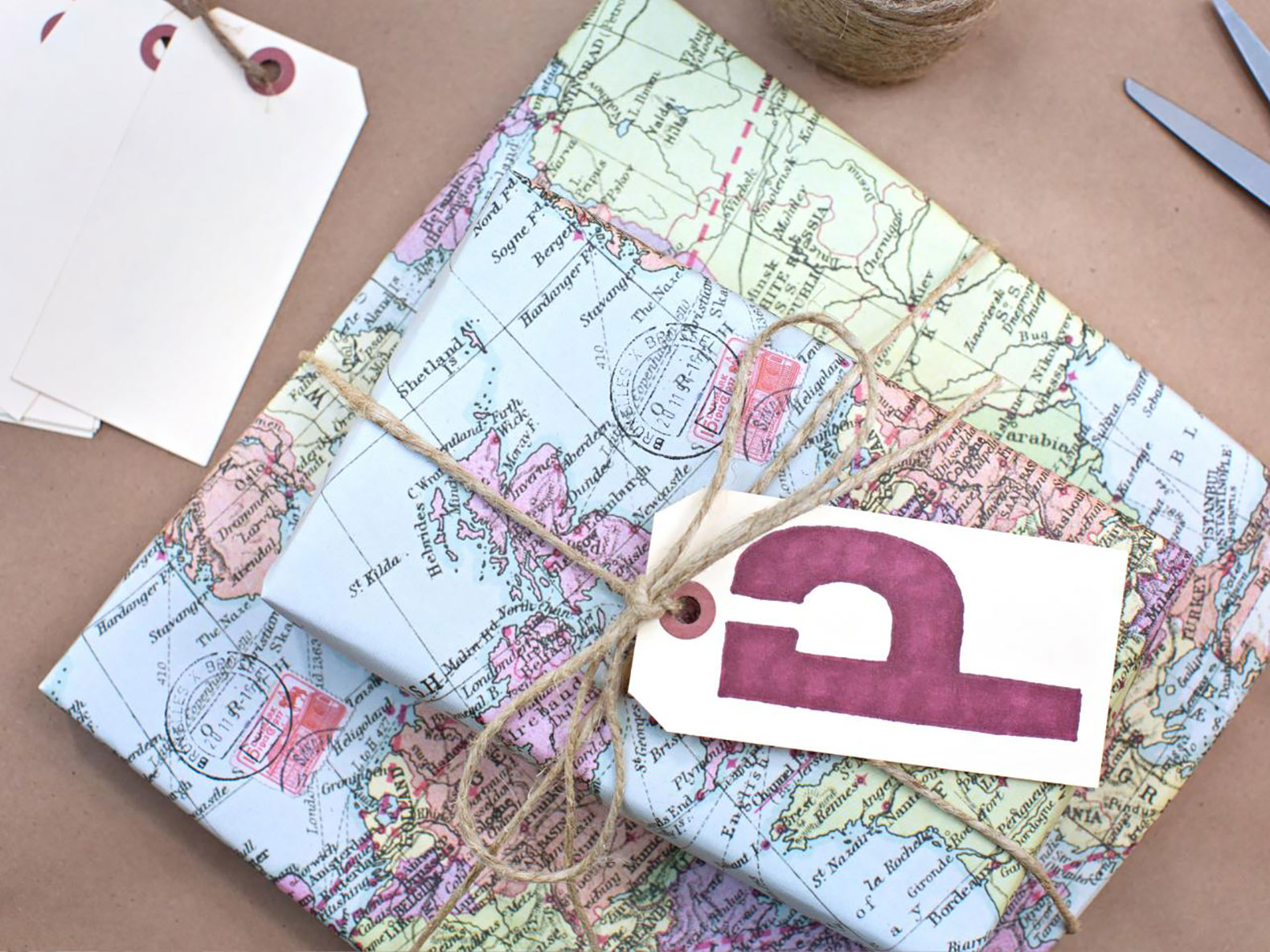 Map wrapping paper 