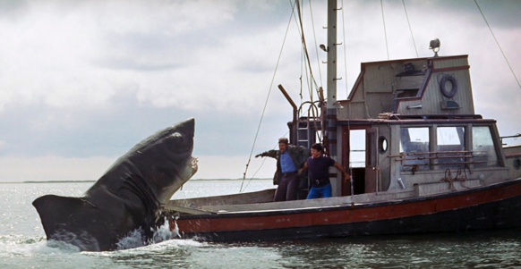 A scene from the movie Jaws