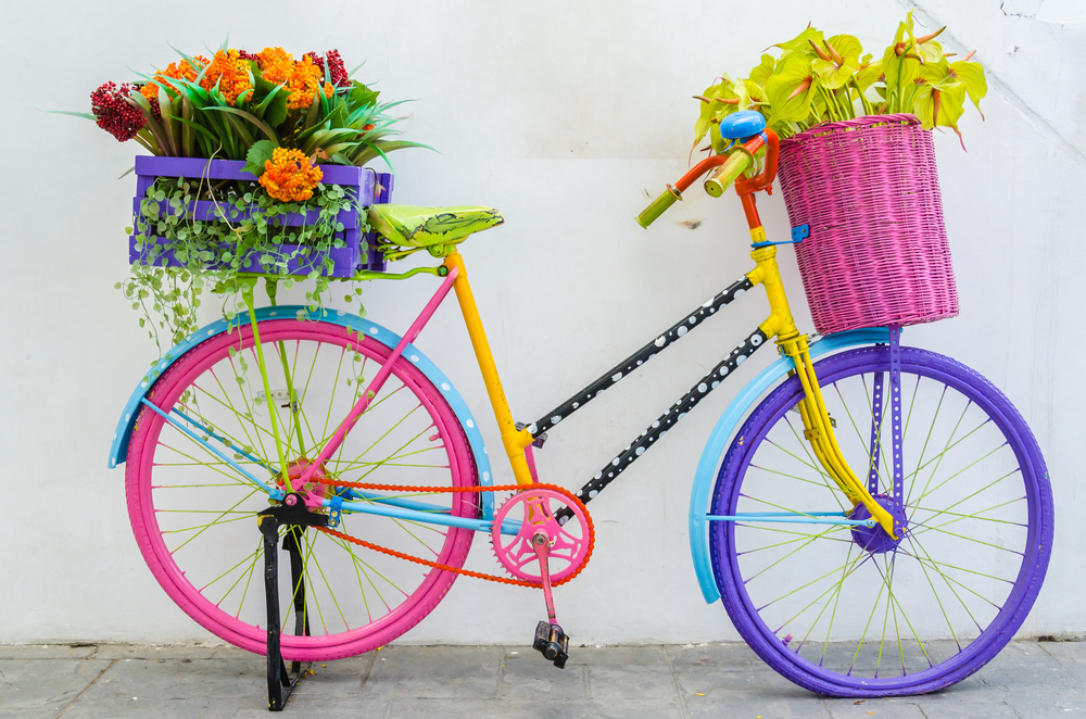 A colourful bicycle 