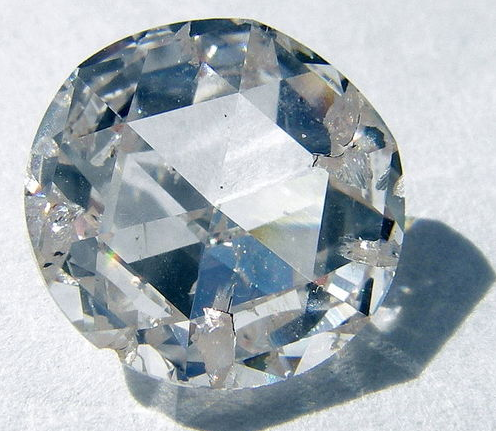A close-up of a diamond.