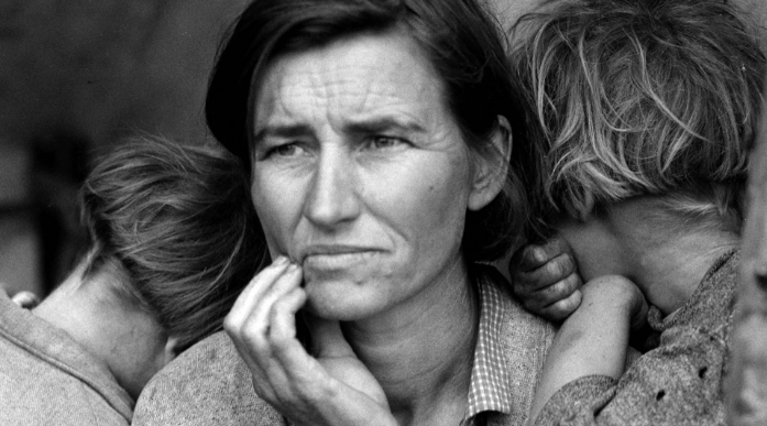 A photo by Dorothea Lange.