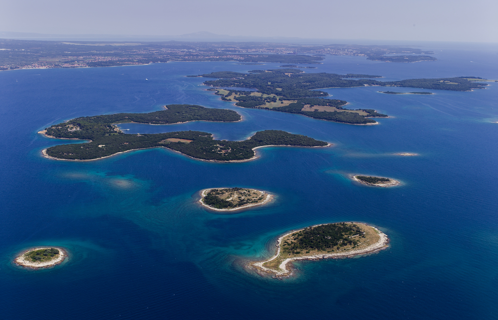 Aerial view of Croatia Islands.