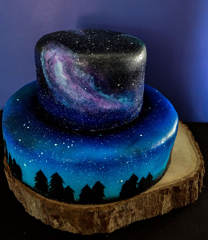 Galaxy wedding cake