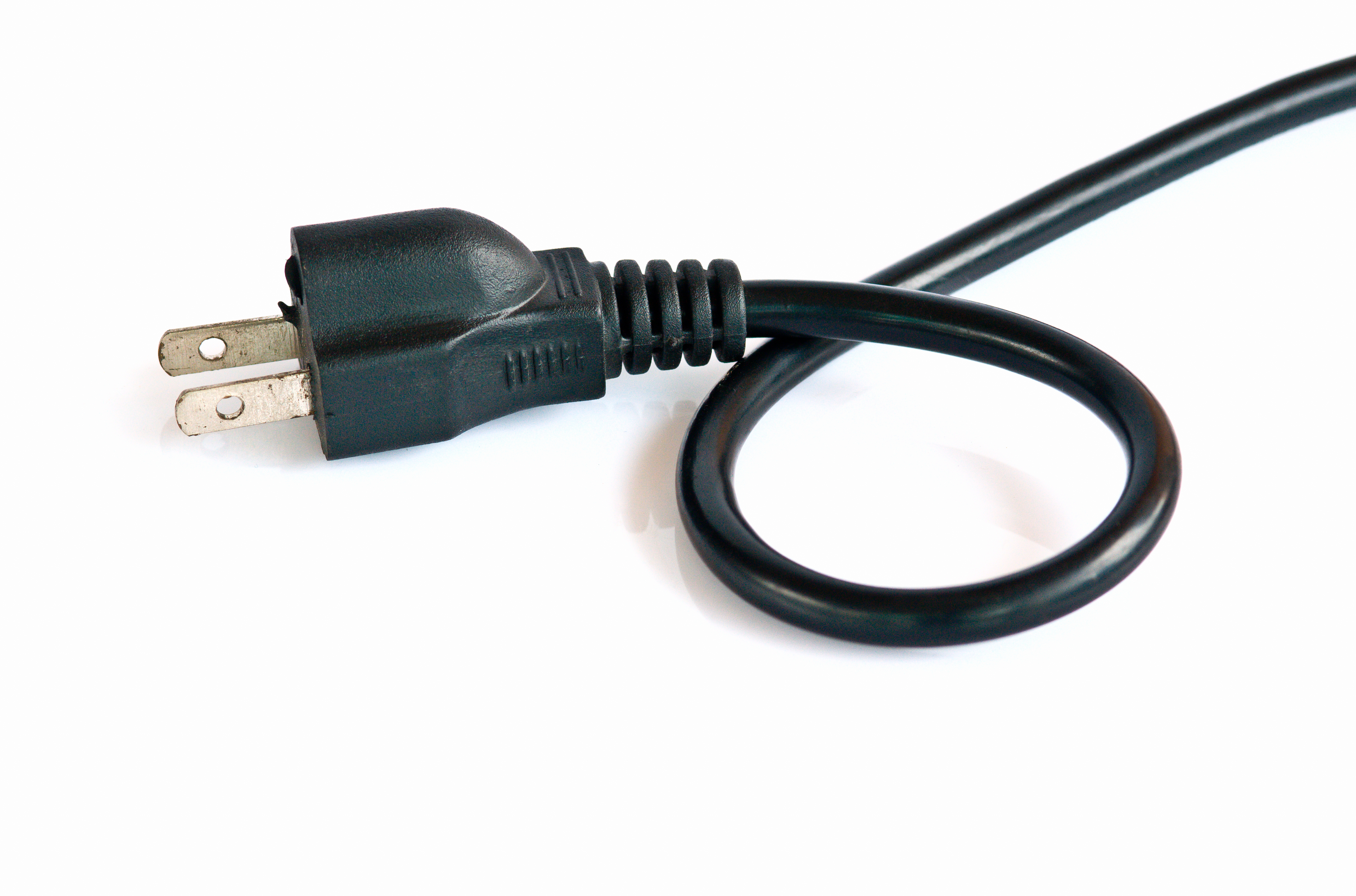 A black electrical cord.