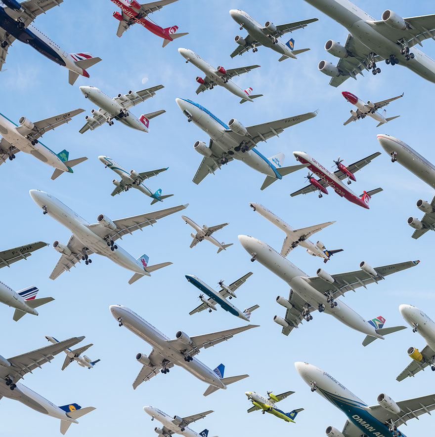 Munich airport airplanes