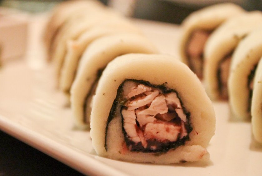 Turkey sushi roll.