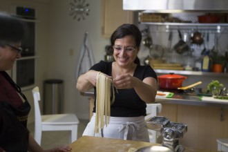 Natalina making pasta