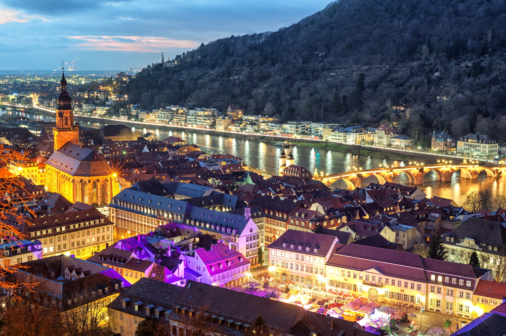 Heidelberg, Germany at night