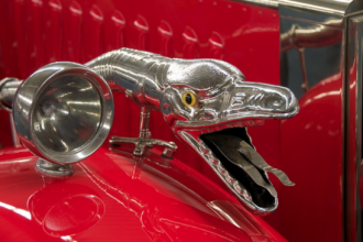 The snake at the end of the horn on the Rolls-Royce