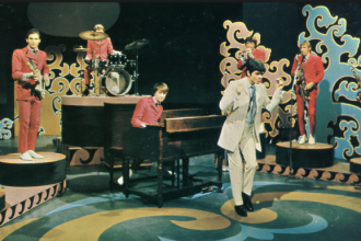 Grant Smith & the power performing at one of their shows in the 1960s.