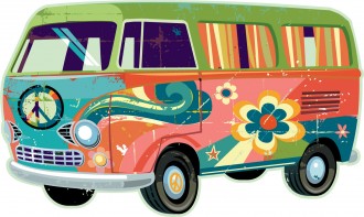 A retro/hippie van for music festivals.