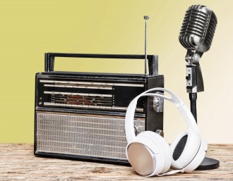 Radio broadcasting equipment.