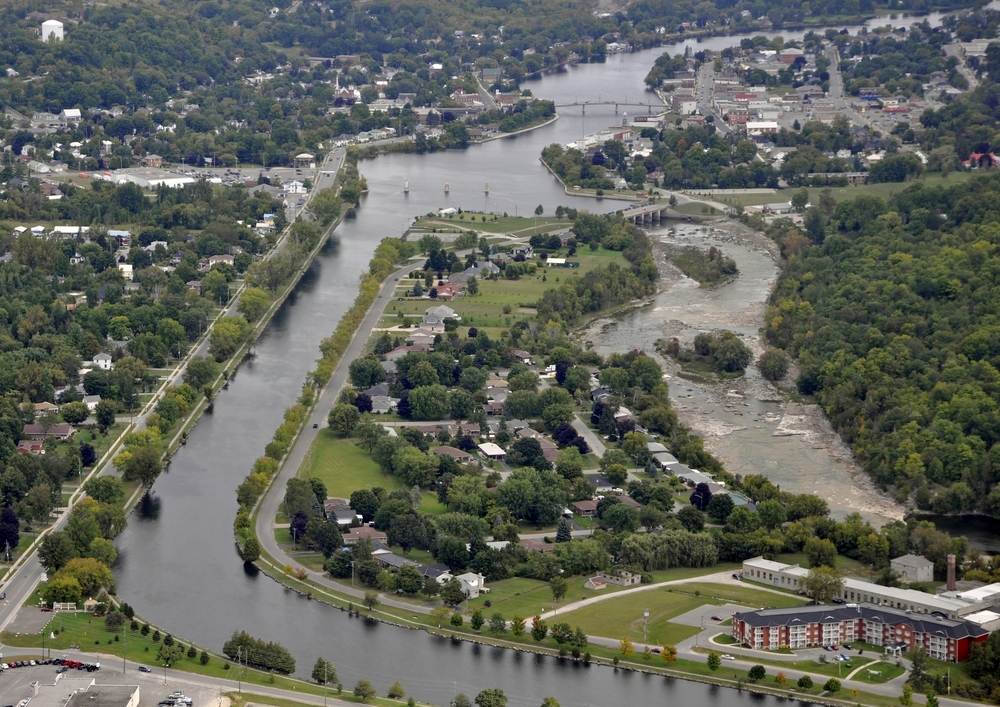aerial photo of Campbellford, Ontario