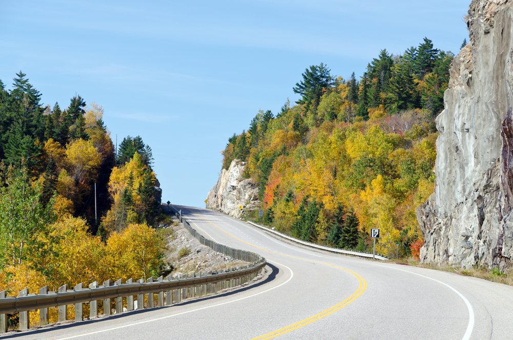 Trans Canada Highway near Superior Lake, Ontario, Canada